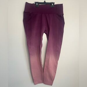 All in Motion Women's Seamless High-Waisted Leggings in a purple and rose ombré